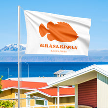 Load image into Gallery viewer, GRÁSLEPPAN - FÁNI - HVÍTUR
